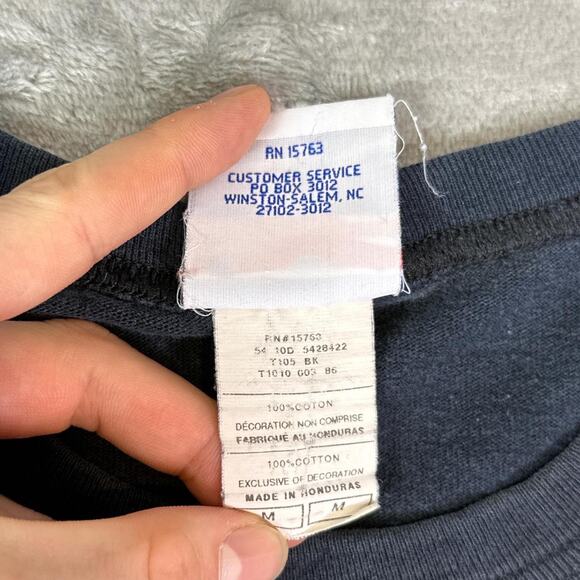 Vintage Champion "Politics As Usual" Distressed Graphic T-Shirt - Picture 4 of 8